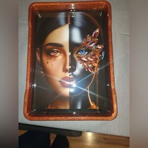 NORE’S NOVELTIES Handcrafted Decorative Serving/ Vanity Tray “PHOENIX GEMS”